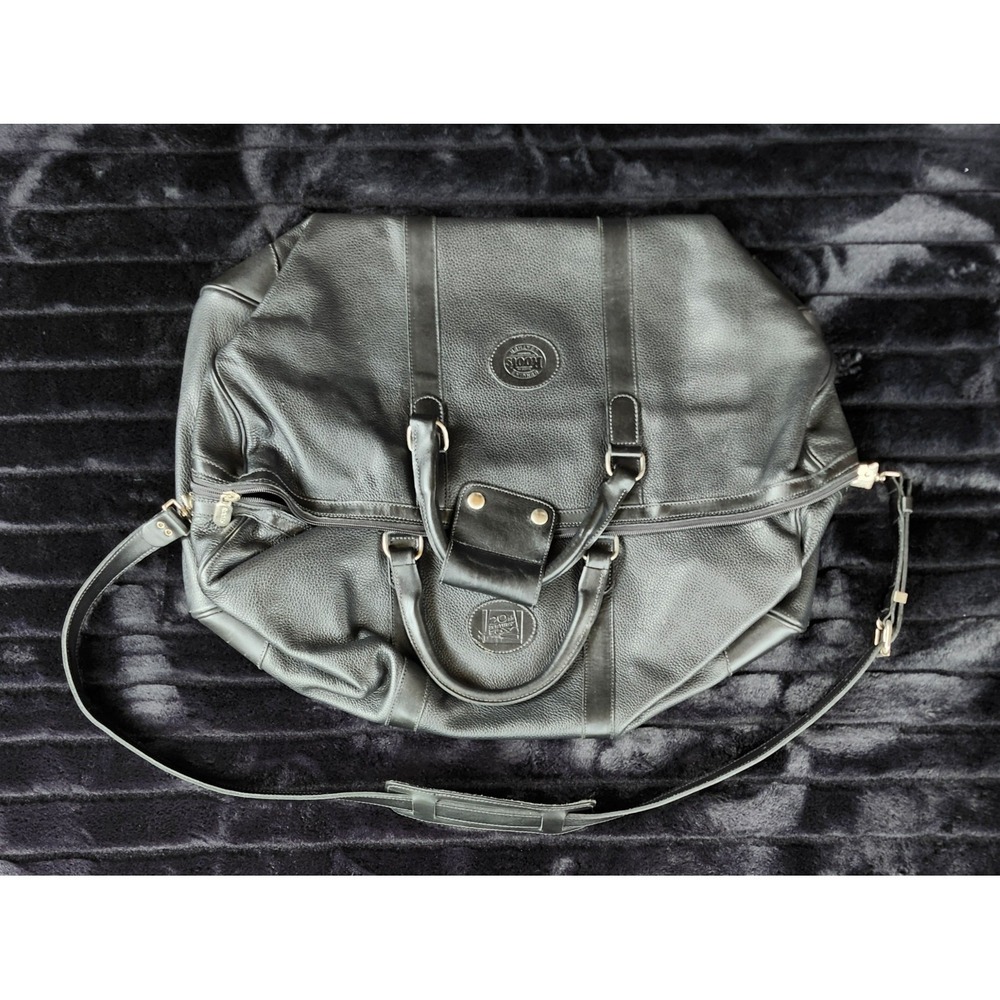 ROOTS HD CANADA LEATHER BLACK DUFFLE WEEKENDER TRAVEL BAG 20th Century Fox
